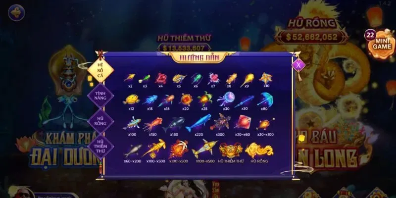 Bắn Cá Đổi Thưởng trang bị nhiều loại súng khác nhau