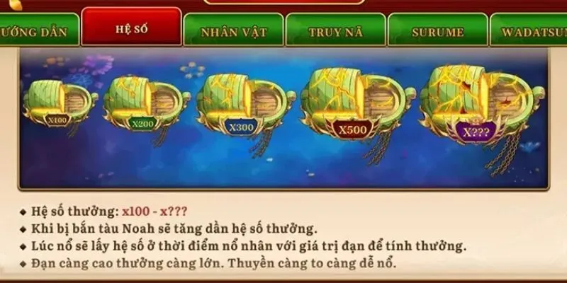 Bắn cá hải tặc One Piece có nhiều vũ khí