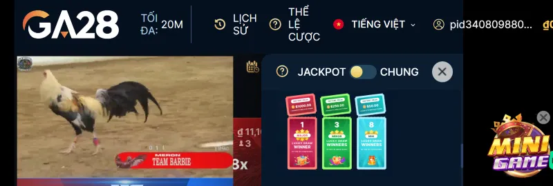 Đá gà GA28 tại cổng game Vivu88