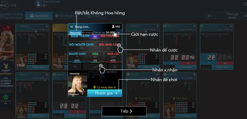 Game bài Baccarat Vivu88