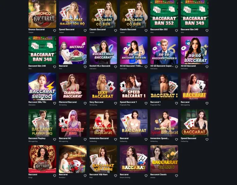 Game bài Baccarat Vivu88