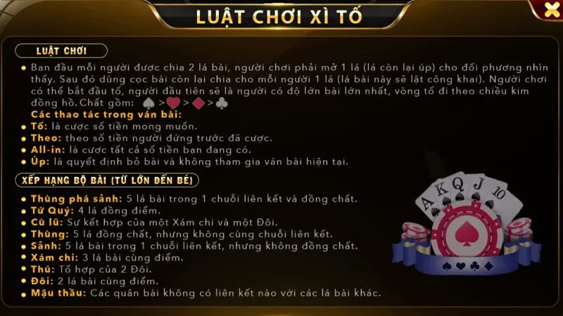 Game bài Xì Tố Vivu888