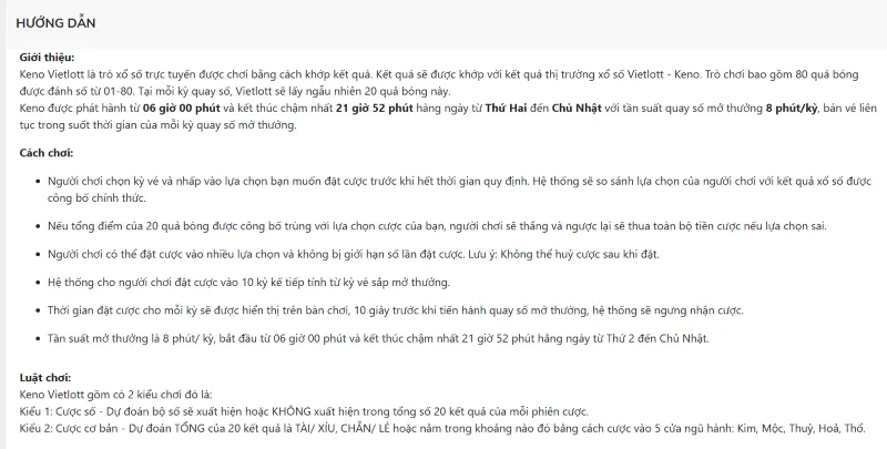 Keno Vietlott tại Vivu88