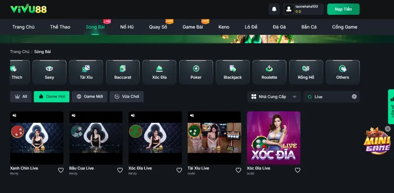 Live Casino Vivu88