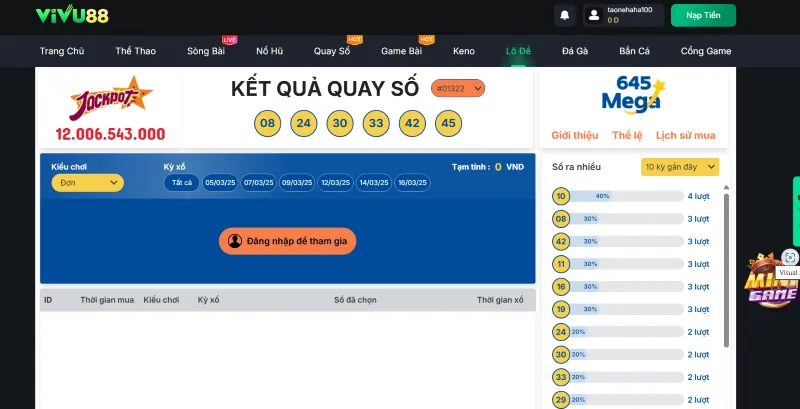lô đề đổi thưởng vivu88