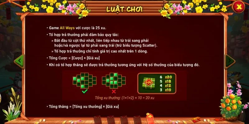 Luật chơi nổ hũ Sắc xuân chợ tết Vivu88 đơn giản, hấp dẫn
