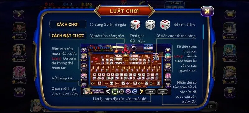 Luật chơi Sicbo Deadpool