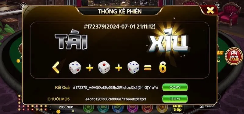 mẹo tài xỉu md5