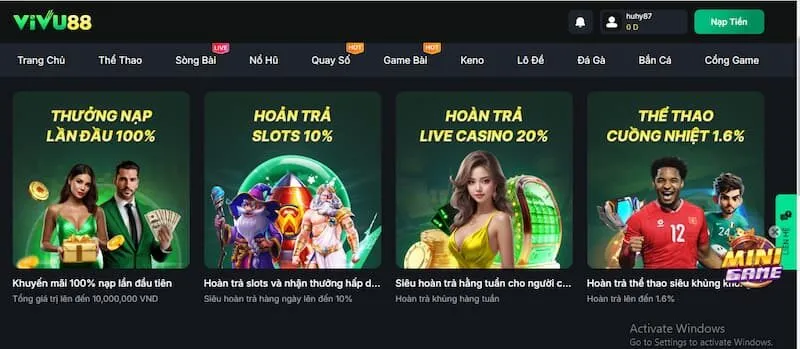  Vivu 88 cung cấp nhiều ưu đãi