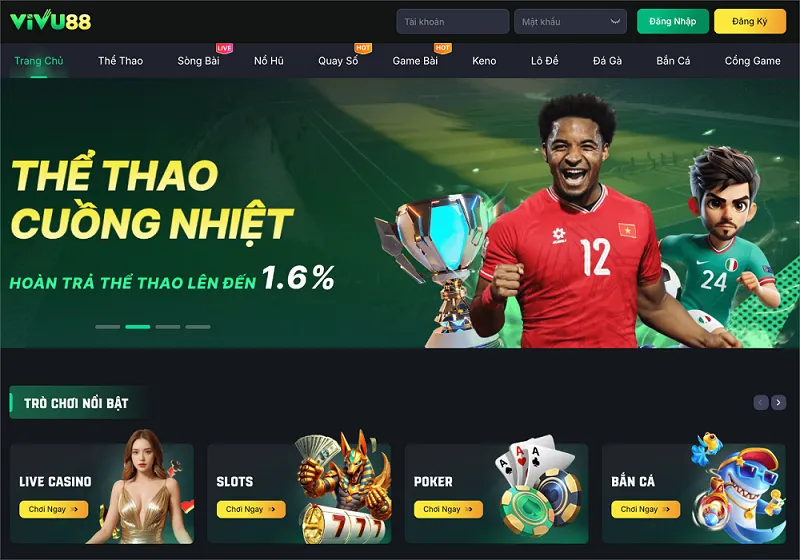 Vivu88 - Nhà cái trực tuyến uy tín hàng đầu thị trường Việt Nam