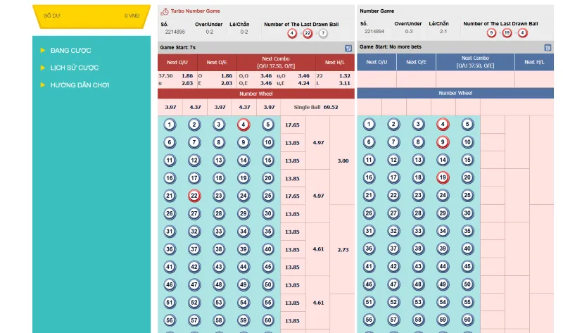 Quay số Number Game Vivu88