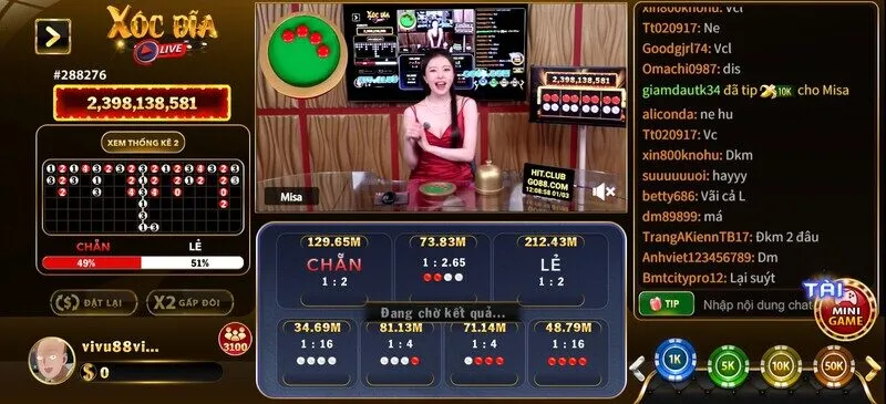 Xóc đĩa livestream